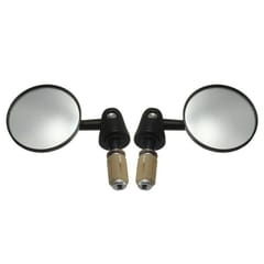 1 Sets 7/8’’ 22mm Exterior Diameter Handlebar Rotatable Collapsible Aluminum Round Shape Motorcycle Bar End Rearview Convex Side Mirror Modified Accessories for Street Cars Universal Scooters