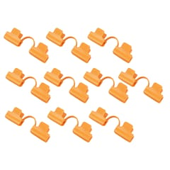 10x Greenhouse Film Netting Tunnel Hoop Clips Clamps 2 Head_Yellow_11mm