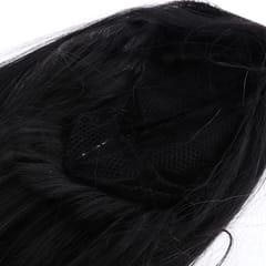 Fashion Lace Long Black Wig Halloween Costume Cosplay Wigs