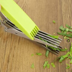 Kitchen Shallot Scissors 5 Layers Hreb Cutter Green Onion Herb Cutlery