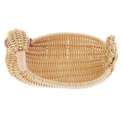 Imitation Rattan Plastic Bread Basket Weaving Storage Duck Type Food Basket