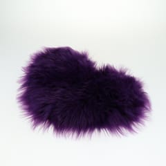 Heart Shape Fluffy Imitation Wool Carpet Chair Cushion Bedside Mat 30x40cm