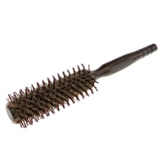 Bristles Wood Round Styling Hairbrush Roll Comb for Curling Drying Hair 22mm