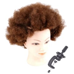 Barber Hairdressing Hair Mannequin Practice Training Head w/ Holder Clamp M