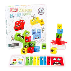 Wooden Face-changing Cube Matching Block Building (Multicolor)