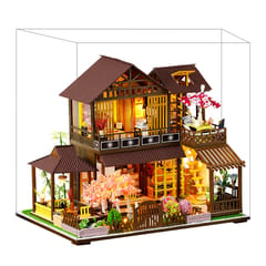 DIY Toy Doll House Forest Pavilion Miniature Assemble (Multicolor)With dust cover