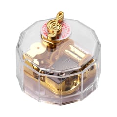 Dodecagon Transparent Acrylic Musical Box Counterclockwise (Transparent)