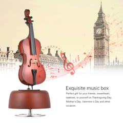 Classical Wind Up Cello Music Box with Rotating Musical Base ()