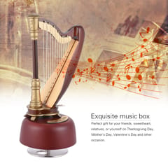 Classical Wind Up Harp Music Model with Rotating Musical ()