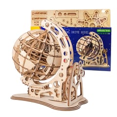 3D Wooden Globe Mechanical Puzzle Nature Wood Self (Wood color)