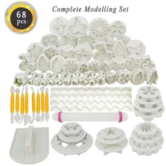 68Pcs Cake Mold Set Plunger Fondant Cutter Cakes Biscute()