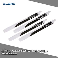 2 Pairs ALZRC 380mm Carbon Fiber Main Blades for Devil 380 ()