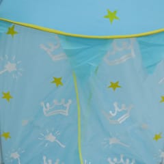 Folding Star Printed Mongolia Pop Up Playhouse Princess Tent Kids Toy Blue L