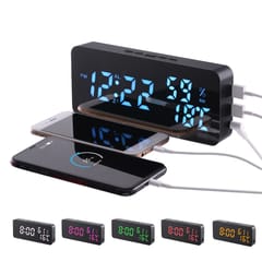 Digital Mirror Alarm Clock 115 Rgb 3 Time Displays Luminance