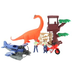 Dinosaur Figures Model Helicopter/Tree/Moterbike/Character Playset for Kids