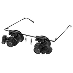 20X Magnifying Glasses Head Loupe With Led Light Black