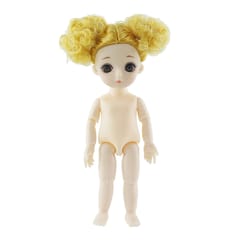 Cute 13 Jointed Princess Doll Toys Gift Yellow Mushroom Head Pony-tail