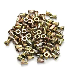 100Pcs Rivet Nut Set M3/4/5/6/8/10/12 Zinc Plated Stainless