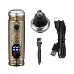 2 In 1 Beard Shaver Nose Hair Trimmer Painless Nose Hair Bronze