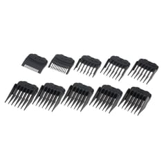 10Pcs Hair Clipper Limit Comb Guide Attachment Set With Black