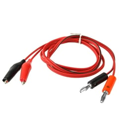 Banana Plug to Alligator Clip Wire Test Cable, Length: 1m