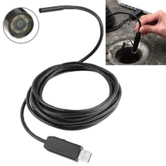 0.3MP Waterproof USB Endoscope Snake Tube Inspection Camera with 6 LED for Parts of OTG Function Android Mobile Phone, Length: 2m, Lens Diameter: 7mm (Black)