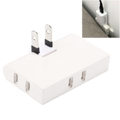 1 to 3 15A 180 Degrees Rotation Extension Multi Plug Mini Slim Wireless Outlet Socket, US Plug, AC 110-220V (White)