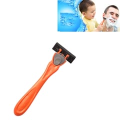 3 PCS Five-layer Stainless Steel Disposable Cutter Head Disposable Manual Shaver (Orange)