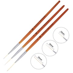 3 PCS Acrylic Nail Art UV Gel Design Dot Painting Detailing Pen Brushes Tool Set Nail Art Tools
