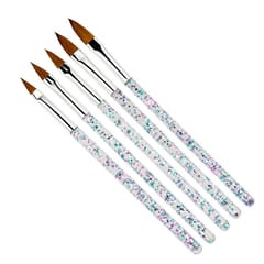 15 PCS Nail Art Crystal Brush UV Gel Builder Painting Dotting Pen Carving Tips Manicure Salon Tools