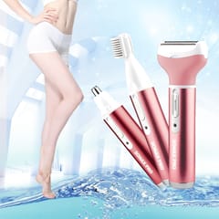 220V 3 In 1  Water Proof Rechargeable Vibrissa Eyebrows Trimmer Body Hair Denuding Machine Set, EU Plug