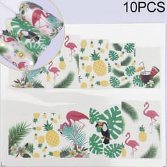 10 PCS Water Transfer Nail Sticker Decals Fruit Cream Cake Cat Beauty Decoration Designs
