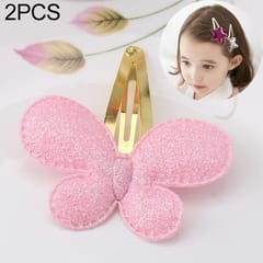 2 PCS Metal Color Children Shiny Hairgrips Baby Hairpins Girls Hair Accessories, Size:4.7cm