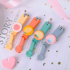 10 PCS Portable Silicone Lifting Nail Clipper Polishing File Flat Mouth Nail Clippers Color Rabdom Delivery