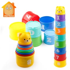 Educational Baby Toys 6Month Figures Letters Foldind Stack Cup Tower Children Early Intelligence