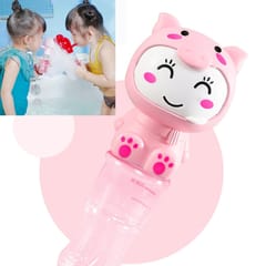 Children Mouth Blowing Bubble Machine Long Bubble Making Machine Outdoor Bathroom Playing Toys (Small Pig)
