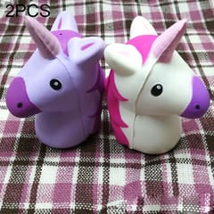 2 PCS Unicorn Head Slow Rebound PU Decompression Toy Squishy Slow Rising Stress Reliever Toy, Random Color Delivery