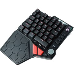 Handjoy K5 Gaming Mobile Mechanical One Hand Wired Keyboard, Support 3.5mm headphone jack (Black)