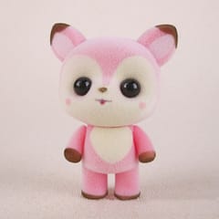 Little Cute PVC Flocking Animal Deer Dolls Birthday Gift Kids Toy, Size: 5*3.5*7cm (Pink)