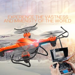 JJR/C H32GH 4-rotor Gyro Drone Altitude Position Hold RC Quadcopter with LCD Screen & 2MP HD Camera & Remote Control (Orange)