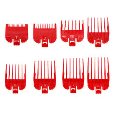Hair Clipper Combs Guide Kit Plastic Hair Trimmer Guards Type3 Red