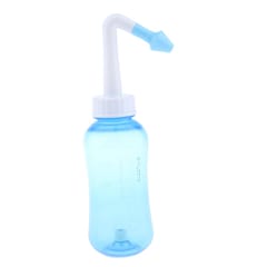 300ml Adults Kids Nasal Rinse Wash Nose Clean Irrigator Neti Pot Bottle Blue