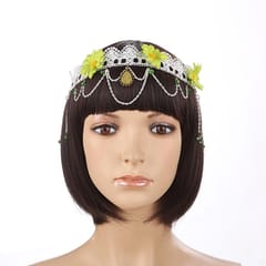 Elegant Hair Accessory Headband Daisy Tassel Lace Bride Bead Elastic Jewelry