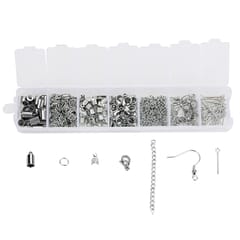 1 Box of 220pcs DIY Earring Making Kit Earring Hooks Extender Chain Findings