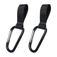Baby Stroller Hooks 2 Pcs Multi Purpose Hooks Hanger (Black)