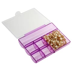 Transparent Plastics Jewelry Box (Purple)