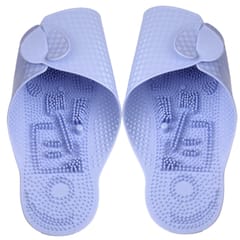 Pair of M Size Foldable Massage Slippers Shoes (Blue)