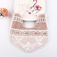 Cotton Lace Female Baby Bib Princess Bib Saliva Towel 360 Degree Rotation Child Fake Collar Decoration