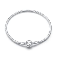 S925 Sterling Simple Love Bead Women Bracelet