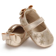 Spring Autumn Baby Girl Cute Bow Embroider Flowers First Walkers Non-slip Soft Princess Shoes